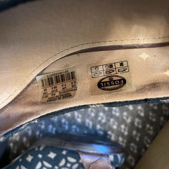 Fossil Maddox Stack Pumps size 8 1/2 - Picture 3 of 5